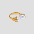 18k Gold Double Pearl Ring - GRISÉ NYC 