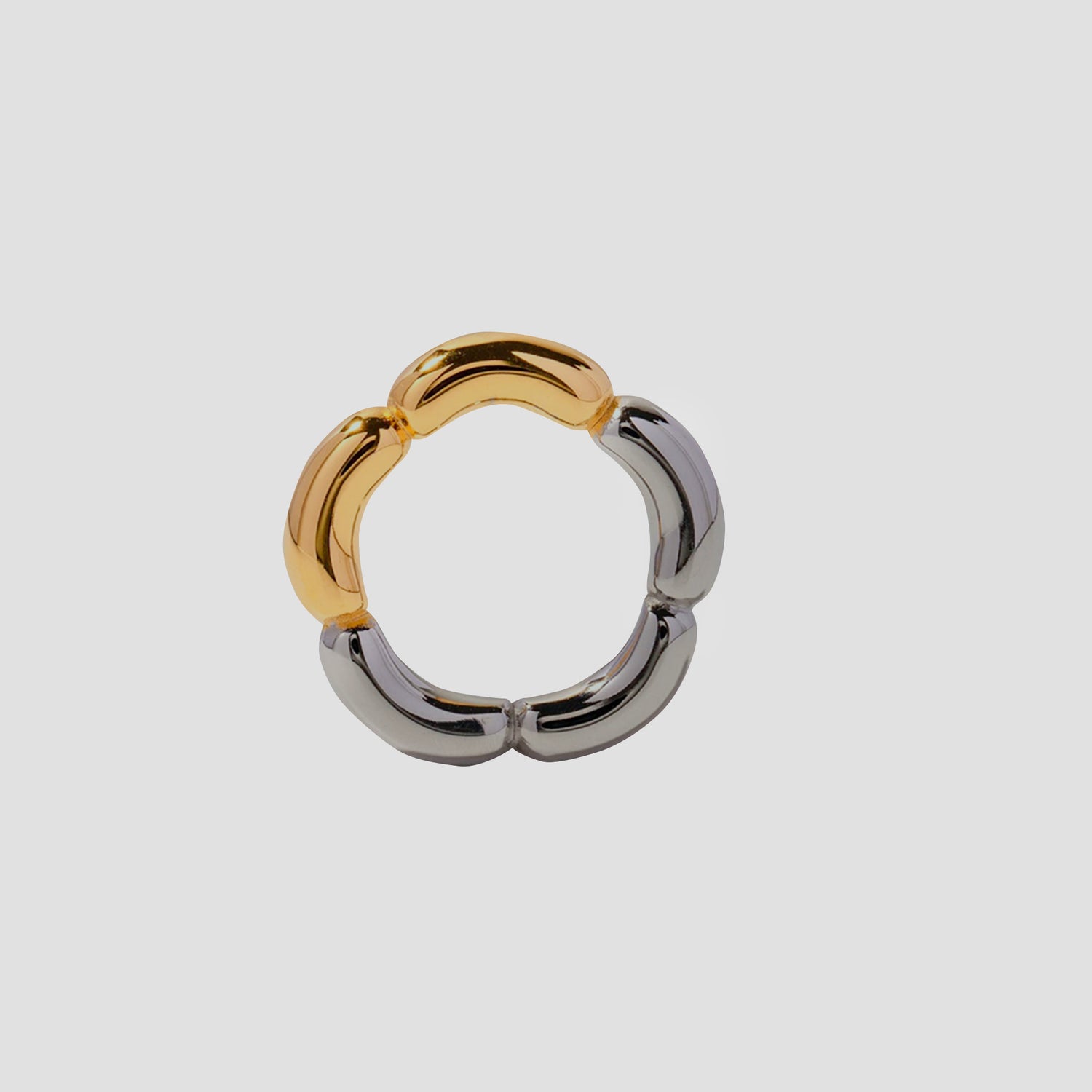 2-Tone Geometric Floral Ring - GRISÉ NYC 1