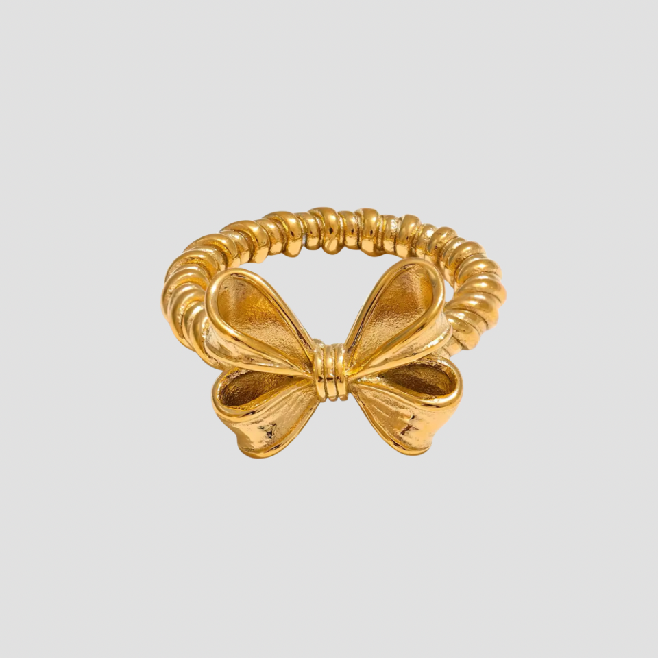 Croquette Bow 18k Gold Ring - Premium Rings from GRISE NYC - Just $52! Shop now at GRISÉ NYC