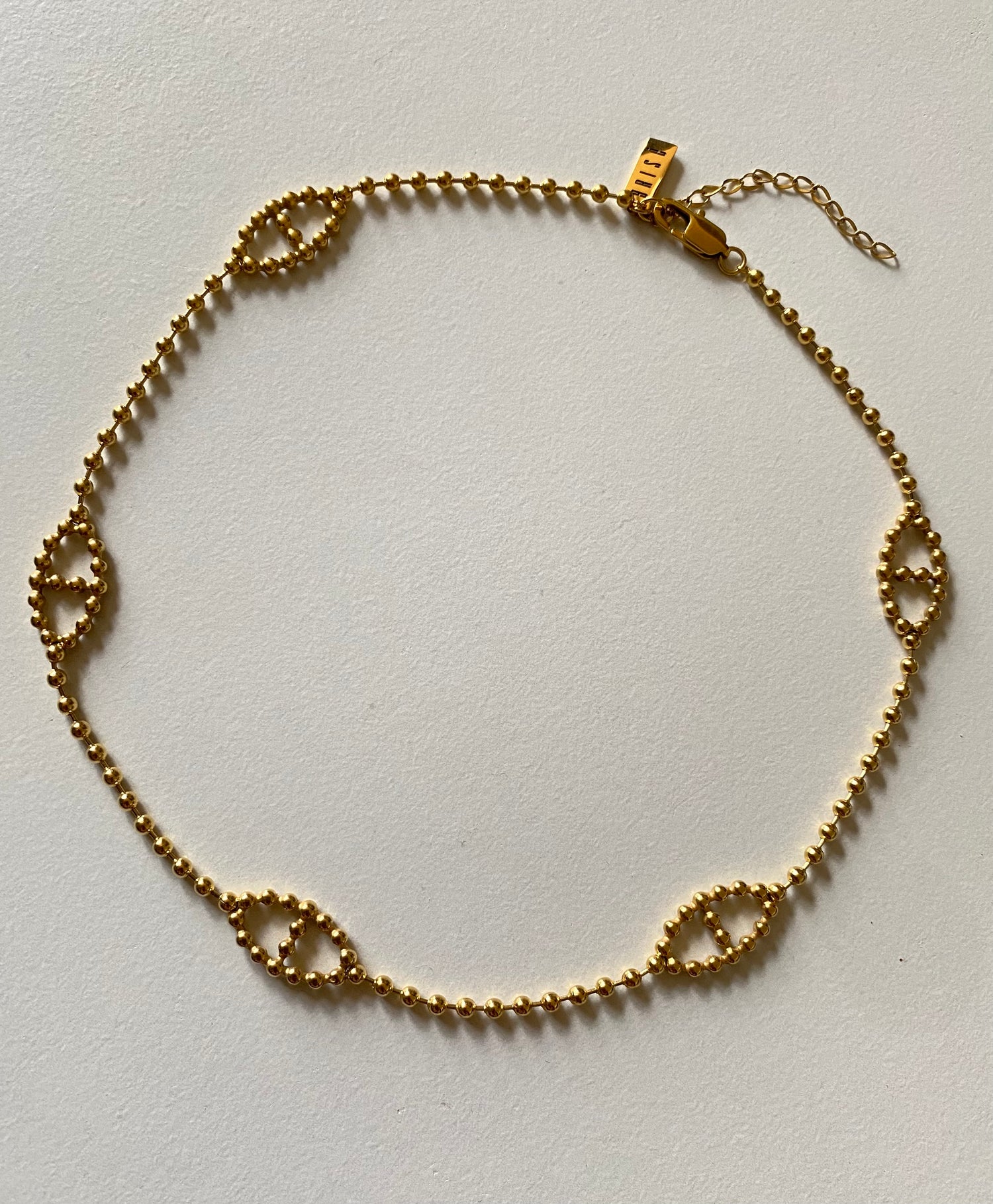 Evil Eye Bead 18k Gold Choker Necklace - Premium Necklaces from GRISE NYC - Just $50! Shop now at GRISÉ NYC