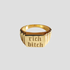 Rich Bitch 18k Gold Signet Ring - Premium Rings from GRISE NYC - Just $60! Shop now at GRISÉ NYC