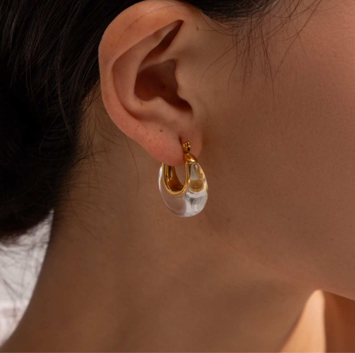 Crescent Lucite Earrings - GRISÉ NYC 2