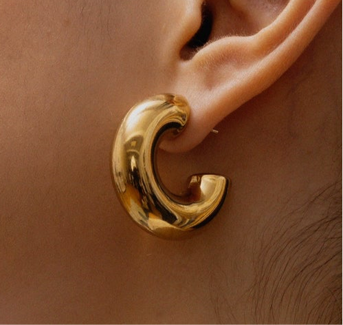 Midi Bold 18k Gold Plated Earrings