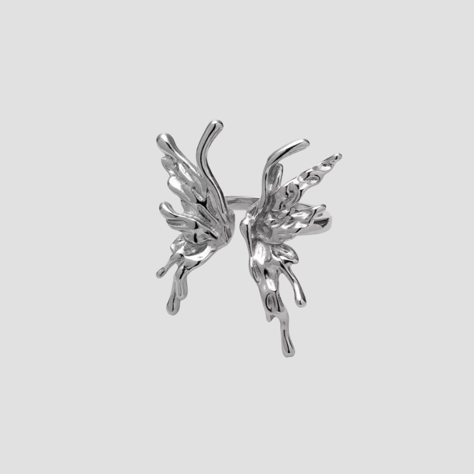 Butterfly Steel Adjustable Ring - Premium Rings from GRISE NYC - Just $48! Shop now at GRISÉ NYC