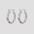 Rainbow Gemstone Steel Hoop Earrings - Premium Earrings from GRISE NYC - Just $50! Shop now at GRISÉ NYC