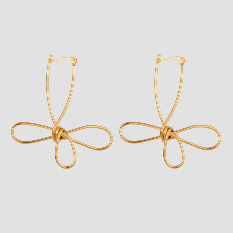 Metal Flower 18k Gold Earrings - Premium Earrings from GRISE NYC - Just $44! Shop now at GRISÉ NYC