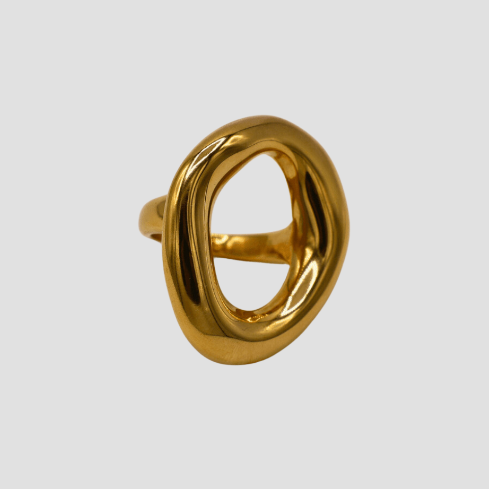 XL Oblong 18k Gold Ring - Premium Rings from Grise NYC - Just $58! Shop now at GRISÉ NYC