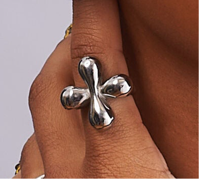 XL Flower Steel Ring