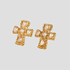 Mini Gemstone 18k Gold Cross Earrings - Premium Earrings from GRISE NYC - Just $44! Shop now at GRISÉ NYC