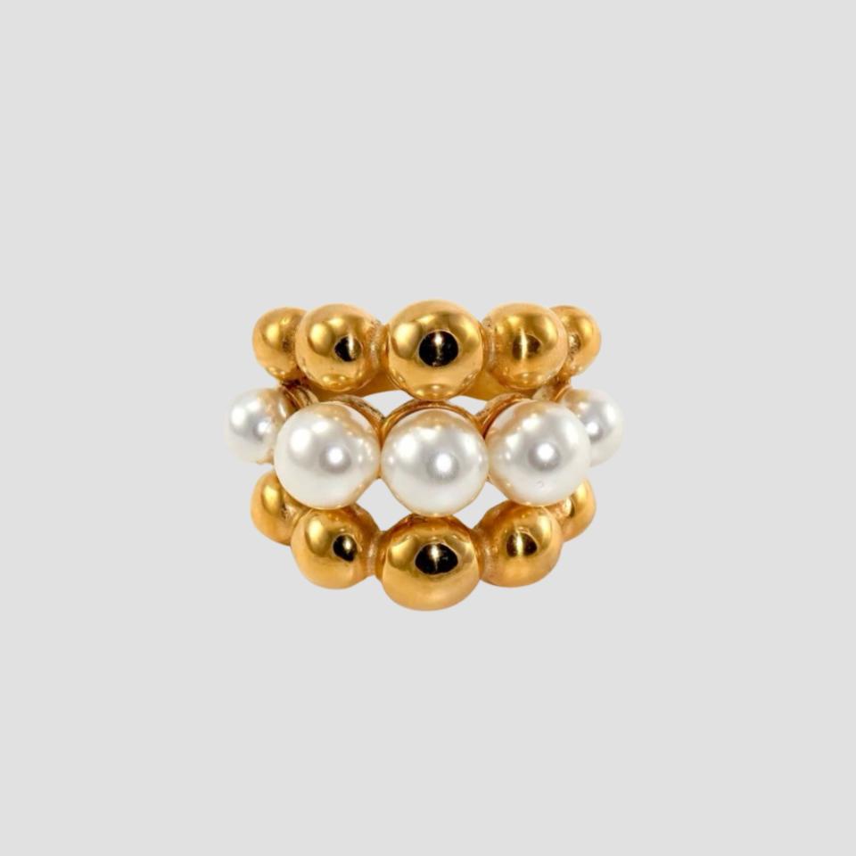 Pearl Layer 18k Gold Ring - Premium Rings from GRISE NYC - Just $58! Shop now at GRISÉ NYC