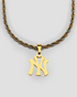 New York Yankees 18k Gold Pendant 2-Tone Rope Chain Necklace - Premium Necklaces from GRISE NYC - Just $78! Shop now at GRISÉ NYC