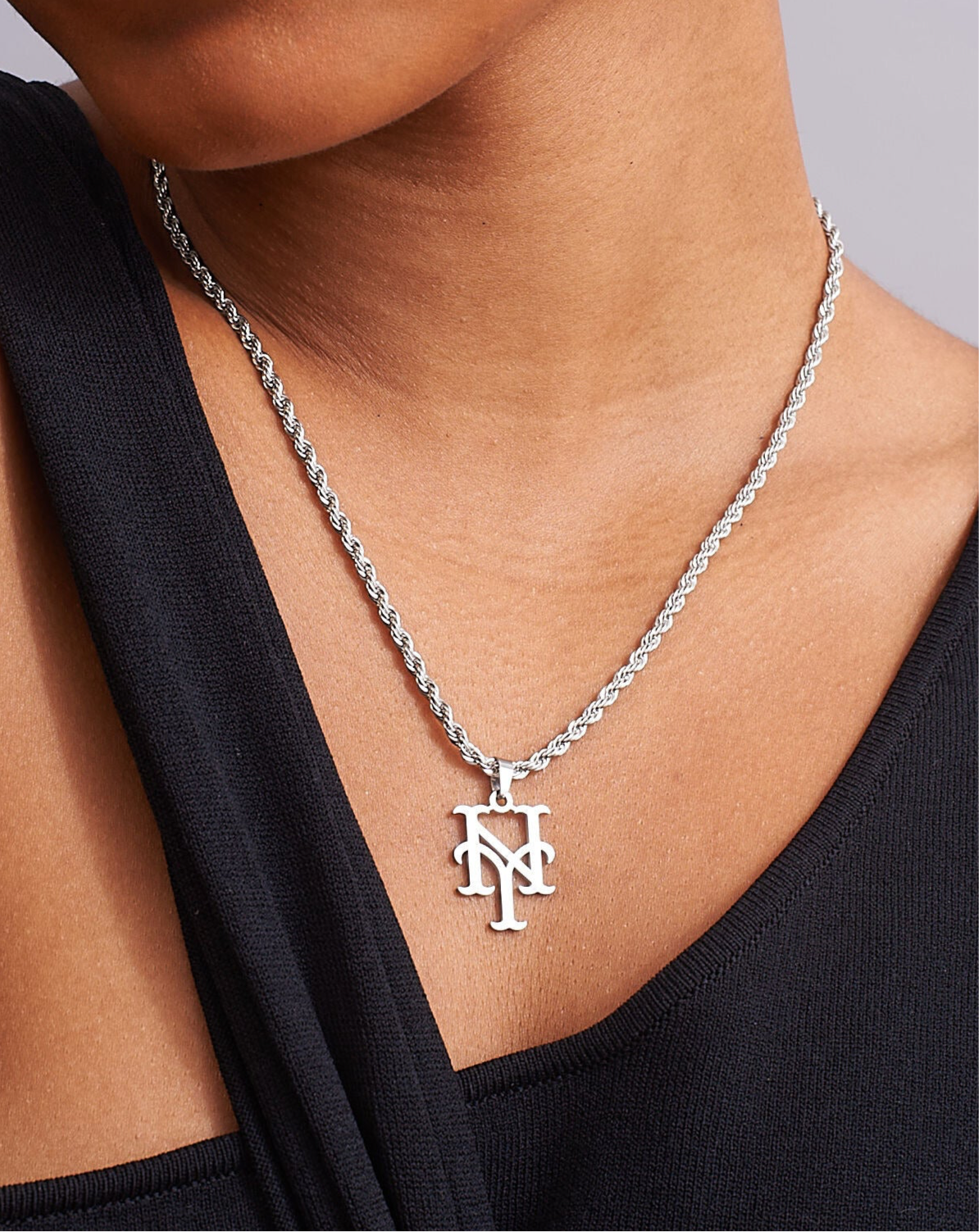 New York Mets Rope Necklace - GRISÉ NYC 4