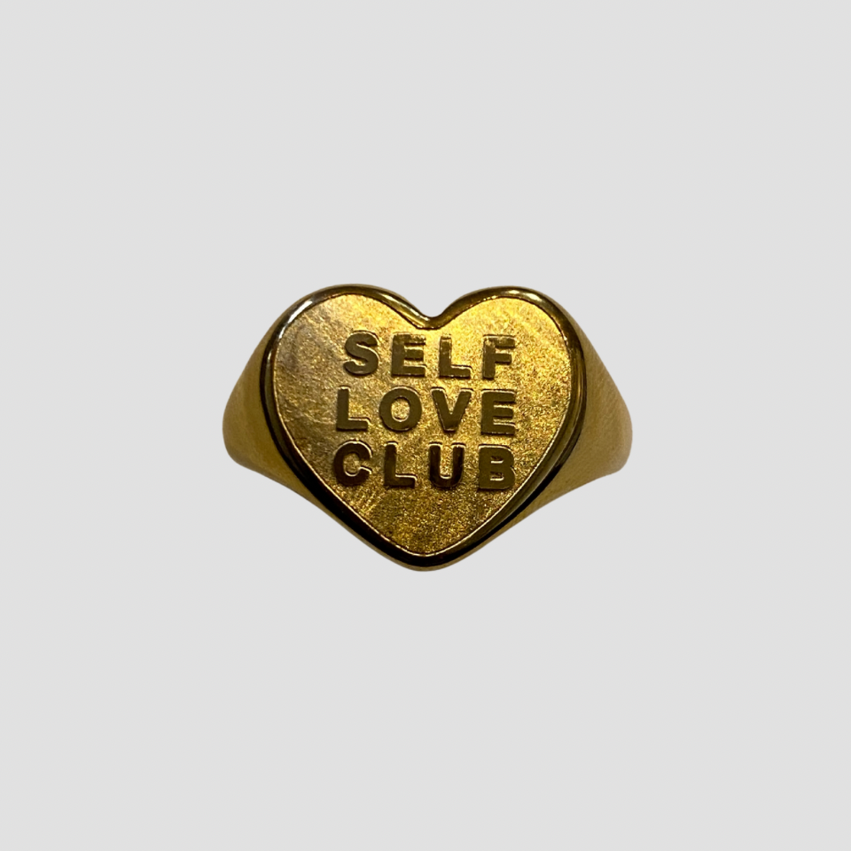 Self Love Club Heart Signet Ring - Premium Rings from GRISE NYC - Just $60! Shop now at GRISÉ NYC