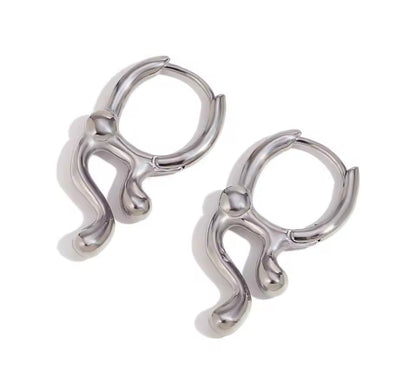 Drip Huggie Steel 2.0 Earrings - Premium Earrings from GRISE NYC - Just $48! Shop now at GRISÉ NYC