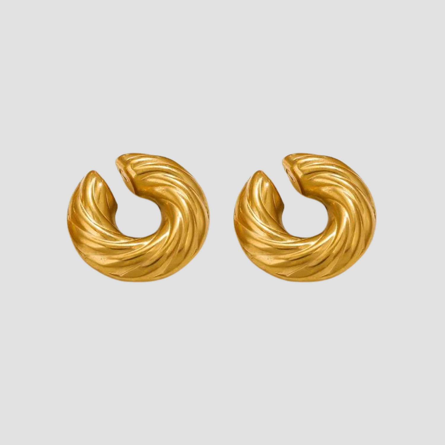 Chunky Swirl 18k Gold Ear Cuff Set - GRISÉ NYC 1