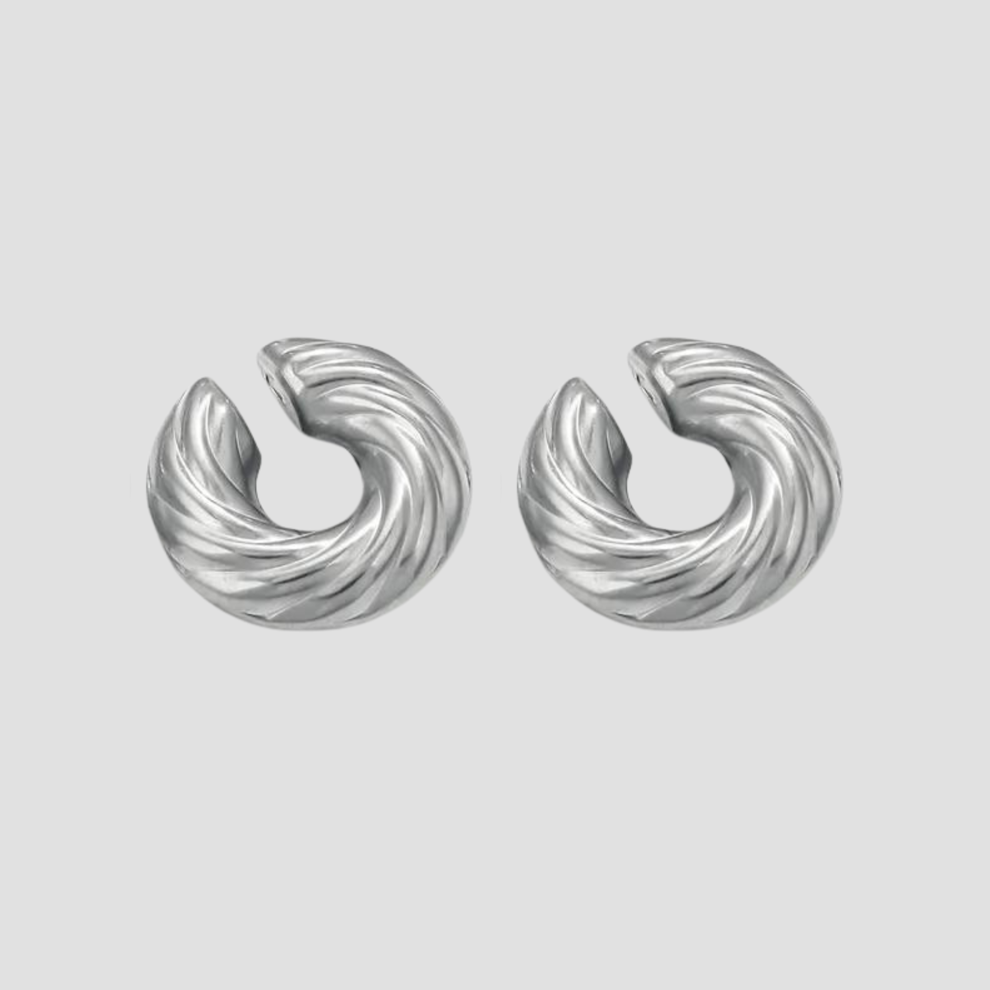 Chunky Swirl Steel Ear Cuff Set - GRISÉ NYC 1