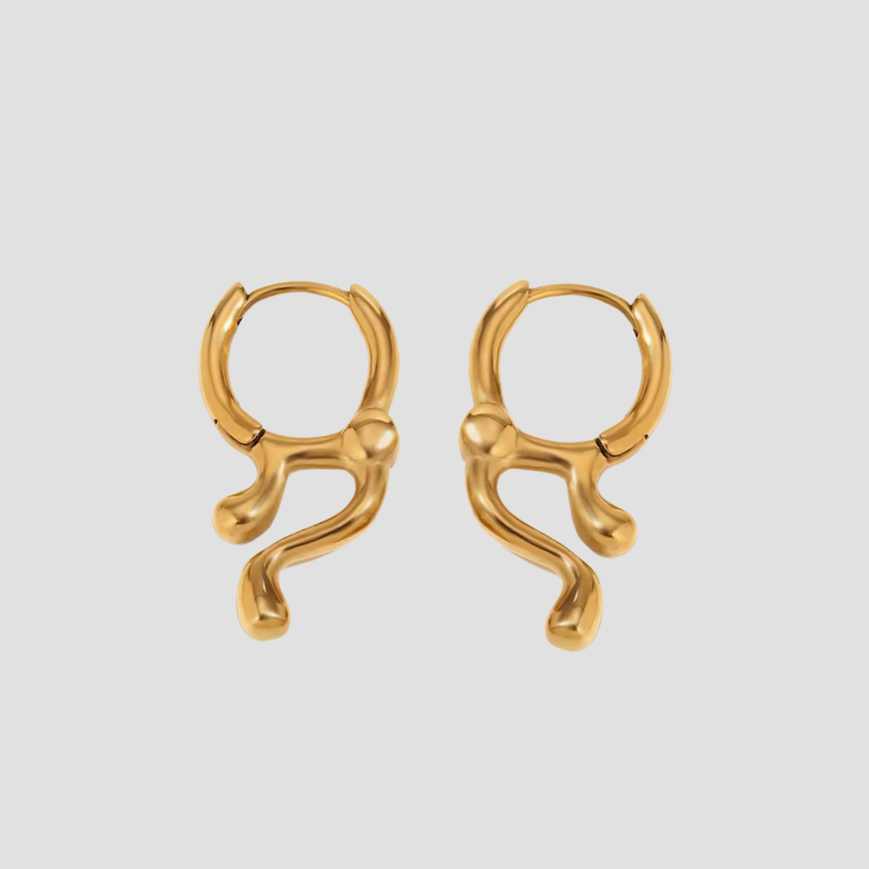 Drip Huggie 18k Gold 2.0 Earrings