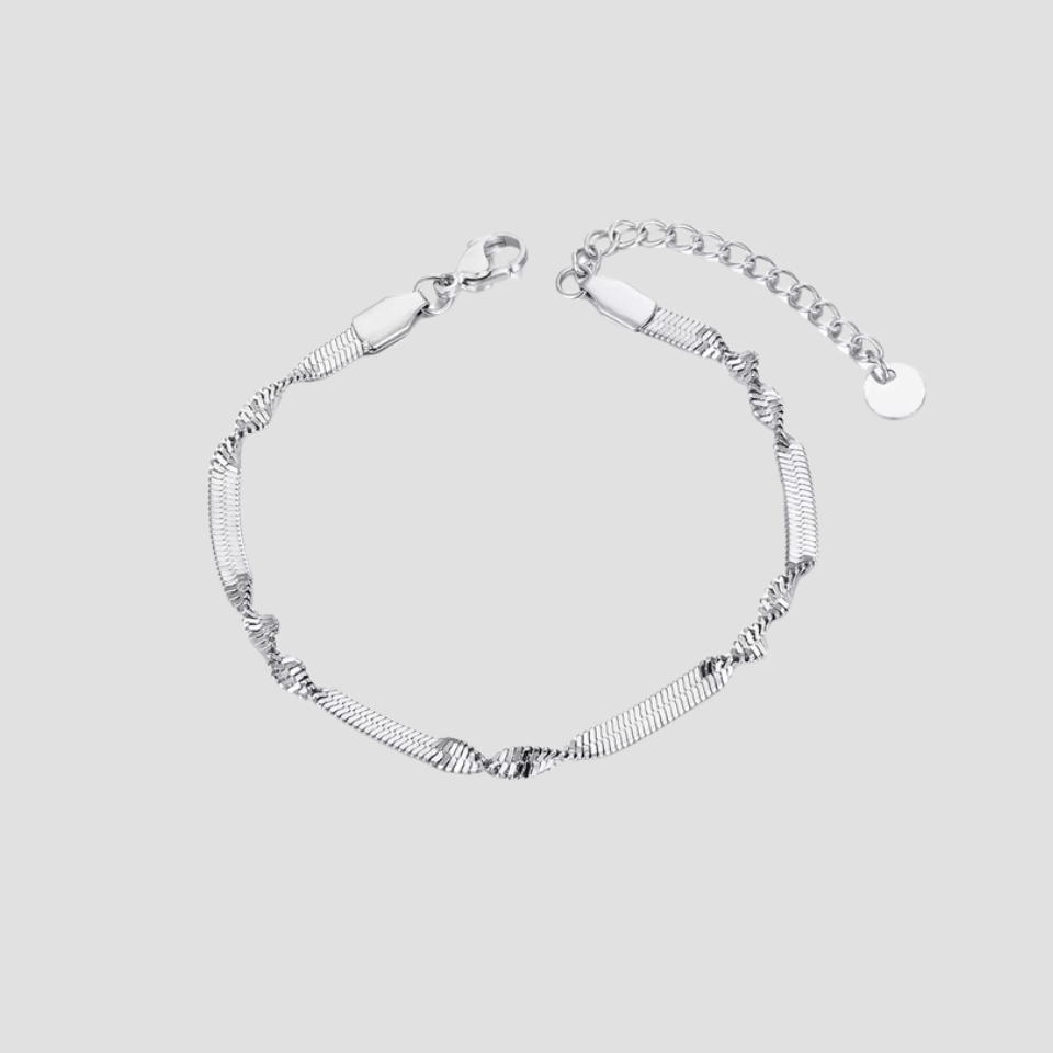 Twisted Flat Snake Steel Bracelet - Premium Bracelets from GRISE NYC - Just $54! Shop now at GRISÉ NYC