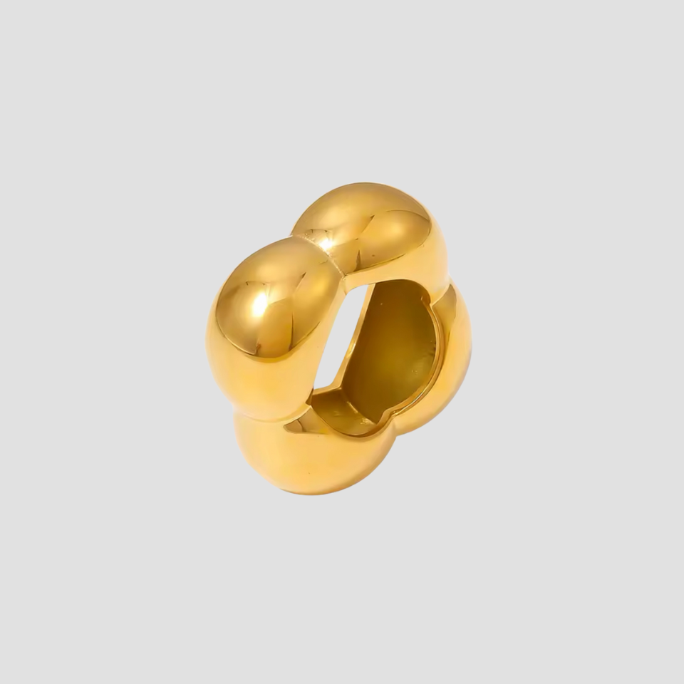 Geometric Bolt 18k Gold Ring - Premium Rings from GRISE NYC - Just $62! Shop now at GRISÉ NYC