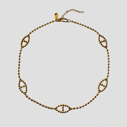 Evil Eye Bead 18k Gold Choker Necklace - Premium Necklaces from GRISE NYC - Just $50! Shop now at GRISÉ NYC