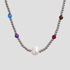 Multicolor Natural Pearl Steel Bead Necklace - GRISÉ NYC 1