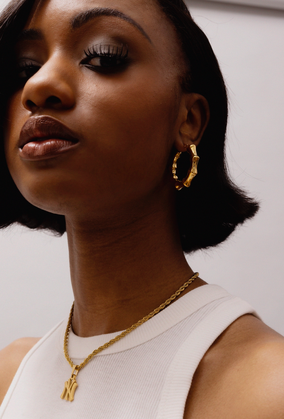 Bamboo 18k Gold Hoop Earrings - GRISÉ NYC 1