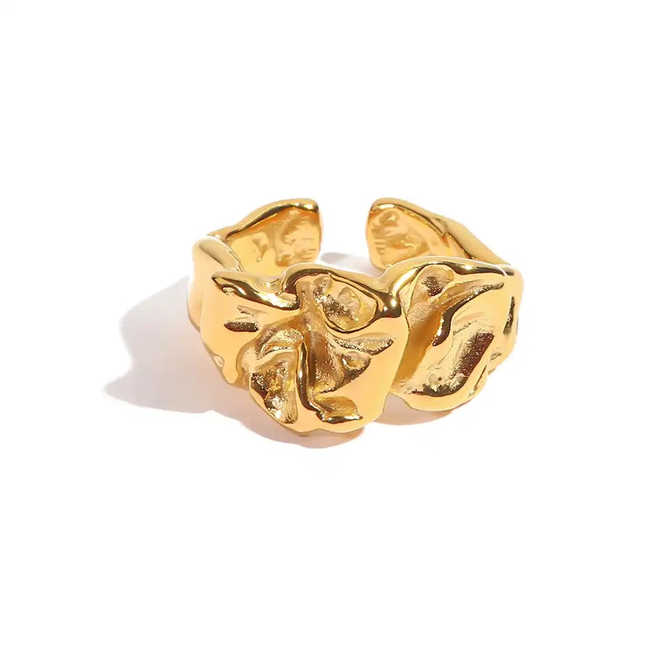 Rugged 18k Gold Nugget Ring - GRISÉ NYC 2