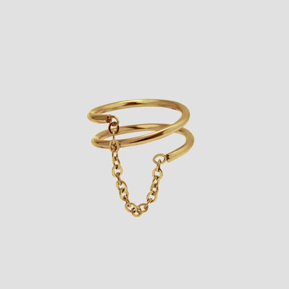 Women Gold Chain Ring-grise-nyc.com