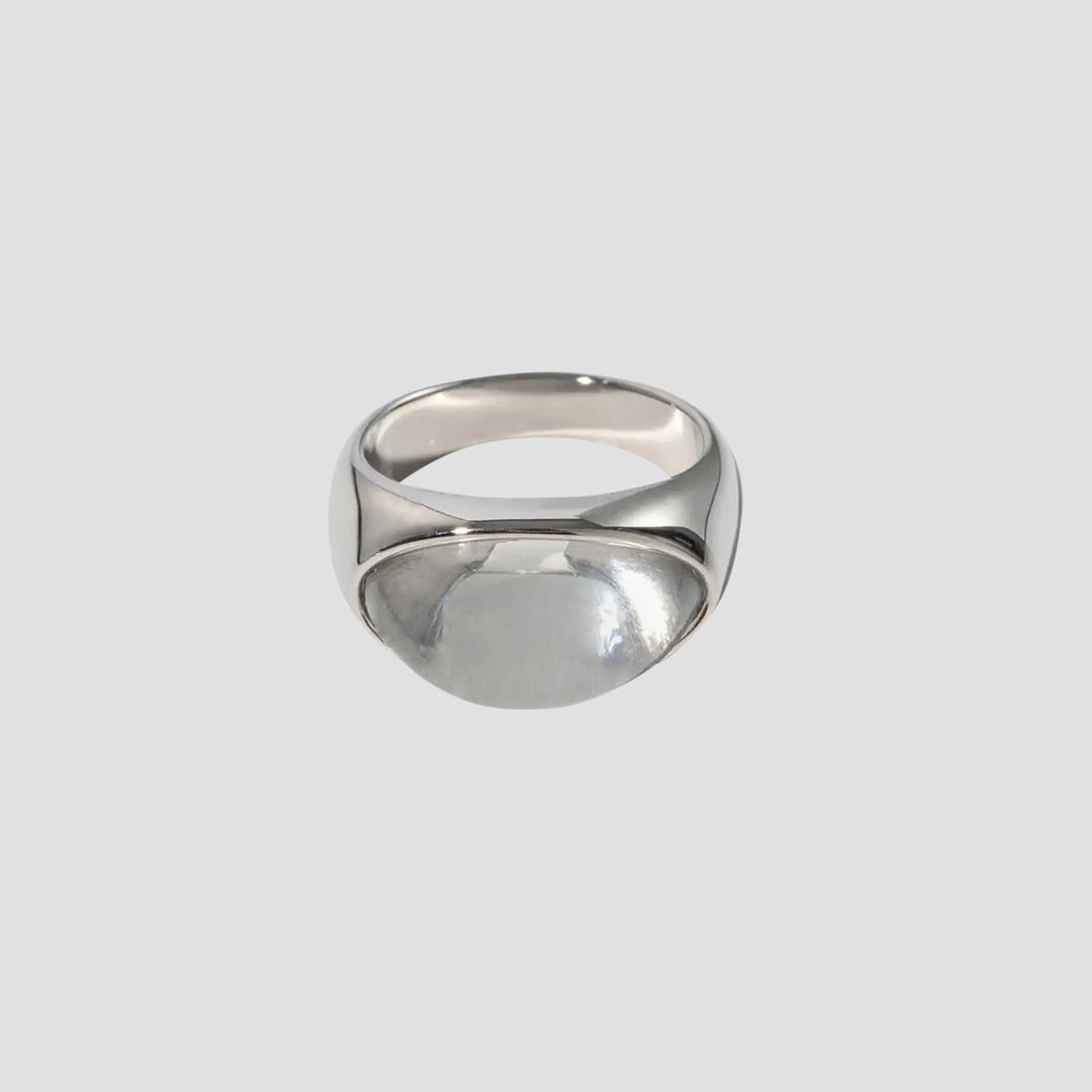 Clear Resin Stone Stainless Steel Ring - GRISÉ NYC 1