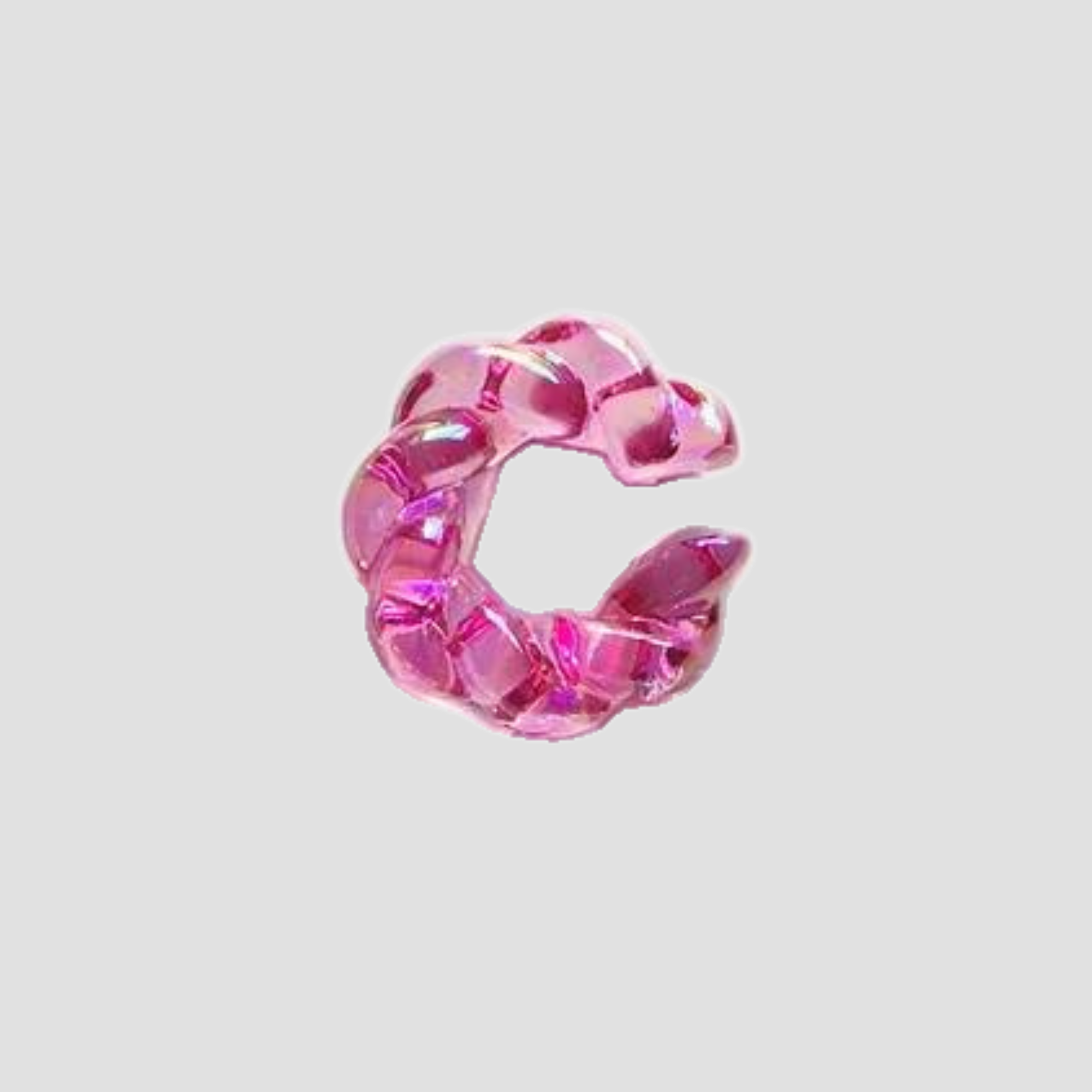 Resin Twist Single Ear Cuff - Fuschia - GRISÉ NYC 1