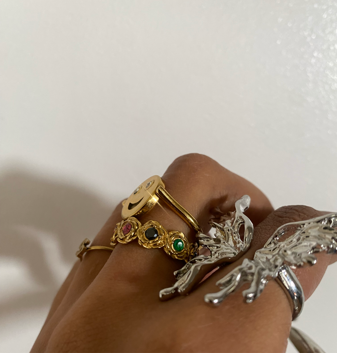 Royal Gemstone Band Ring Stack by GRISÉ NYC 