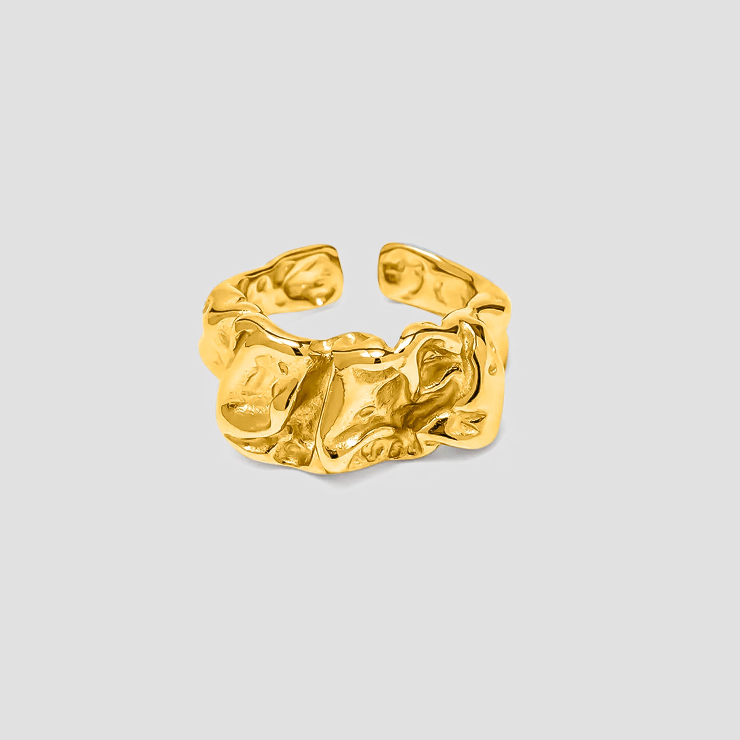 Rugged 18k Gold Nugget Ring - GRISÉ NYC 1