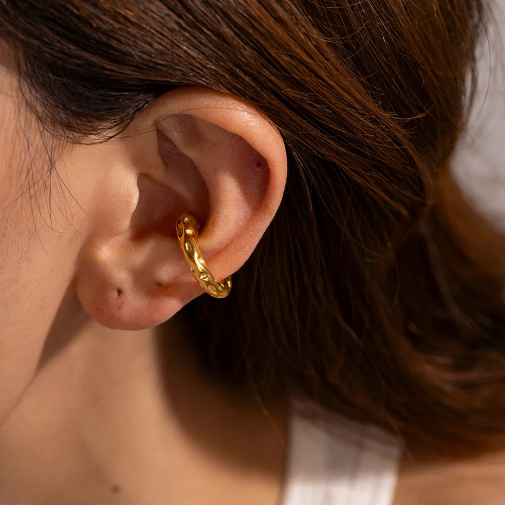 Rugged 18k Gold Ear Cuff Set - GRISÉ NYC 2