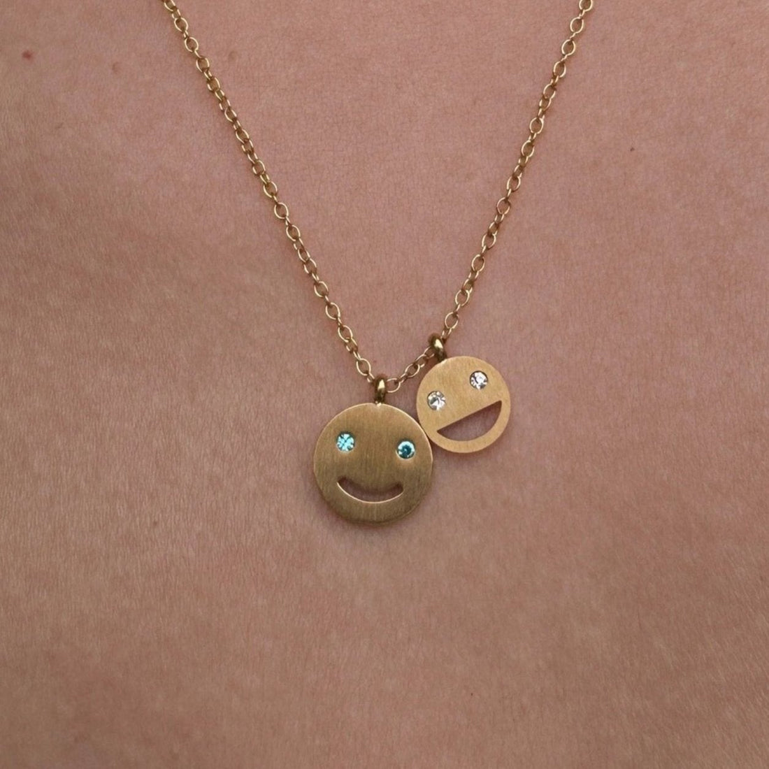 Smiley 18k Gold Necklace - GRISÉ NYC 2