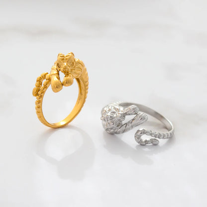 Tiger 18k Gold Ring - Premium Rings from GRISE NYC - Just $48! Shop now at GRISÉ NYC