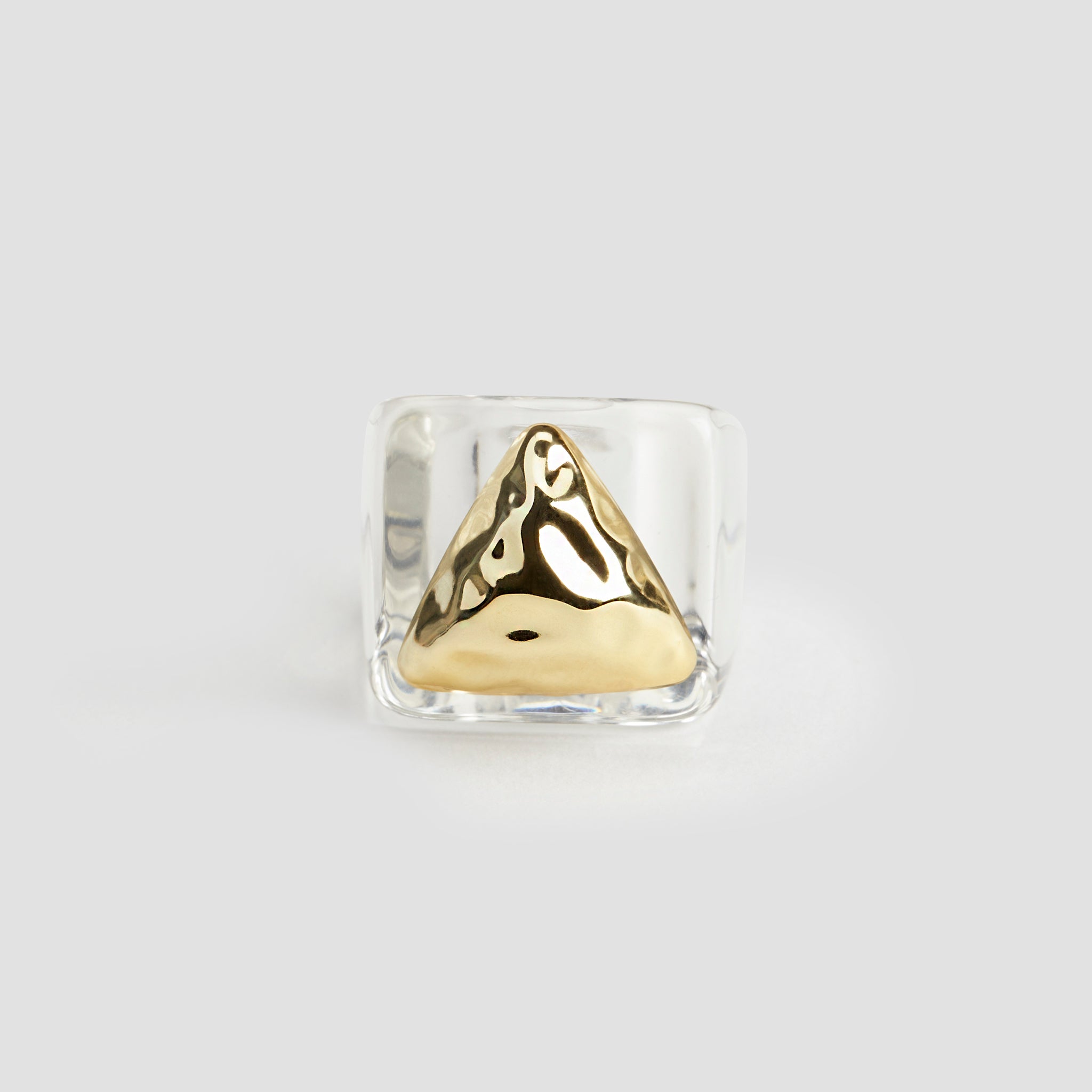 Triangle Resin Lucite Ring - GRISÉ NYC 1