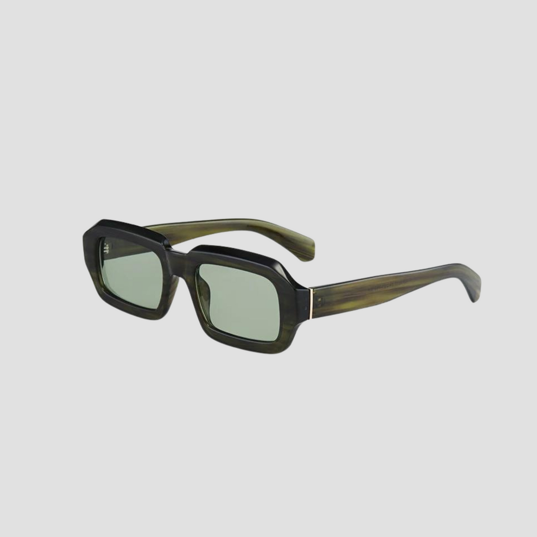 Vintage Olive Tint Rectangle Sunglasses
