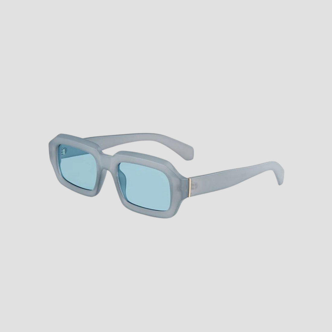 Vintage Sky Blue Rectangle Sunglasses