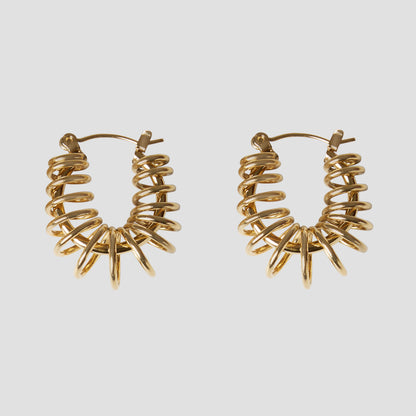 U-Shape Wire 18k Gold Earrings - GRISÉ NYC 1