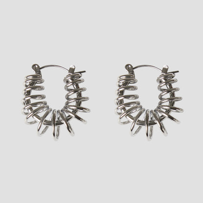 U-Shape Wire Steel Earrings - Premium Earrings from GRISE NYC - Just $52! Shop now at GRISÉ NYC